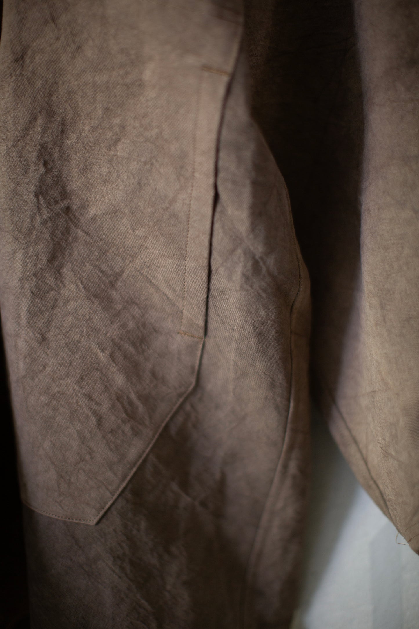 mud cotton paper twill hooded shirt jacket