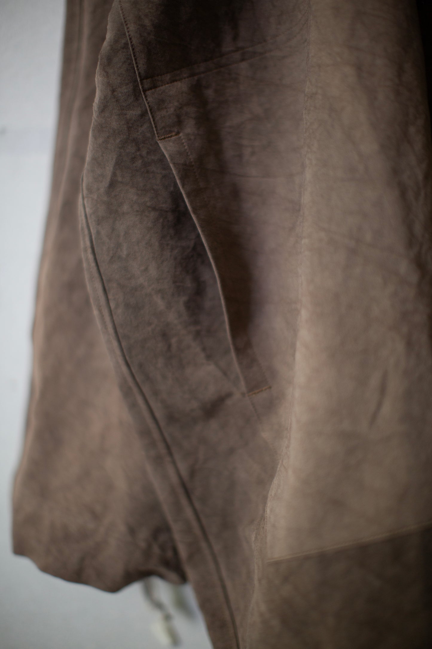 mud cotton paper twill hooded shirt jacket