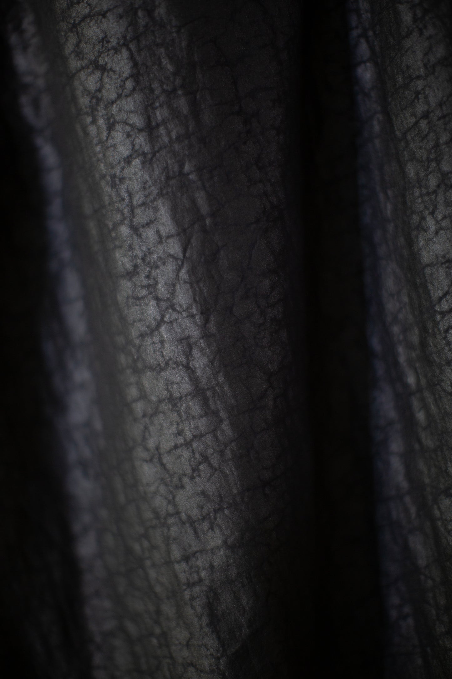 black cracked silk easy wide pants