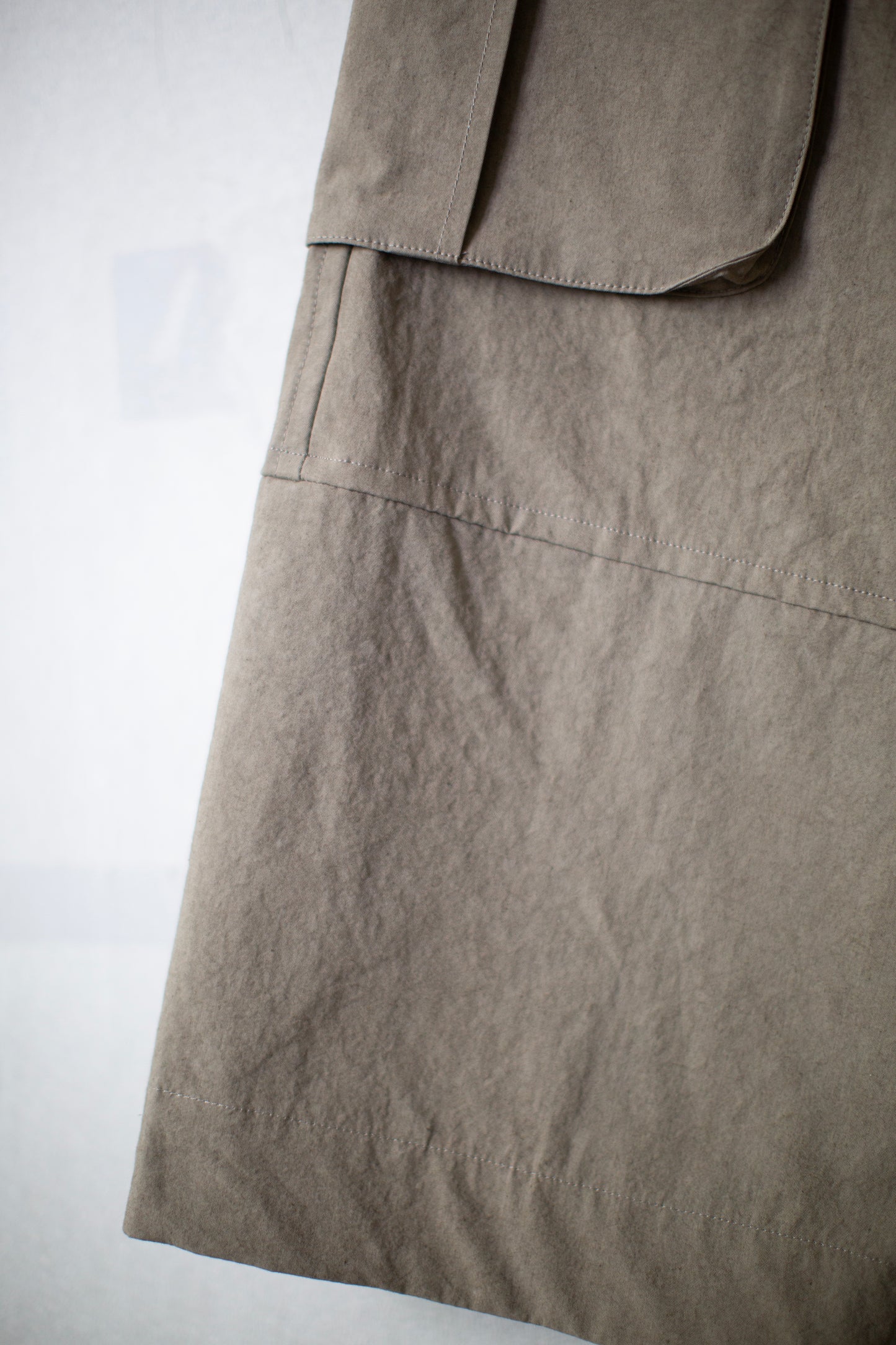 mocha sundryed cotton satin cargo trousers