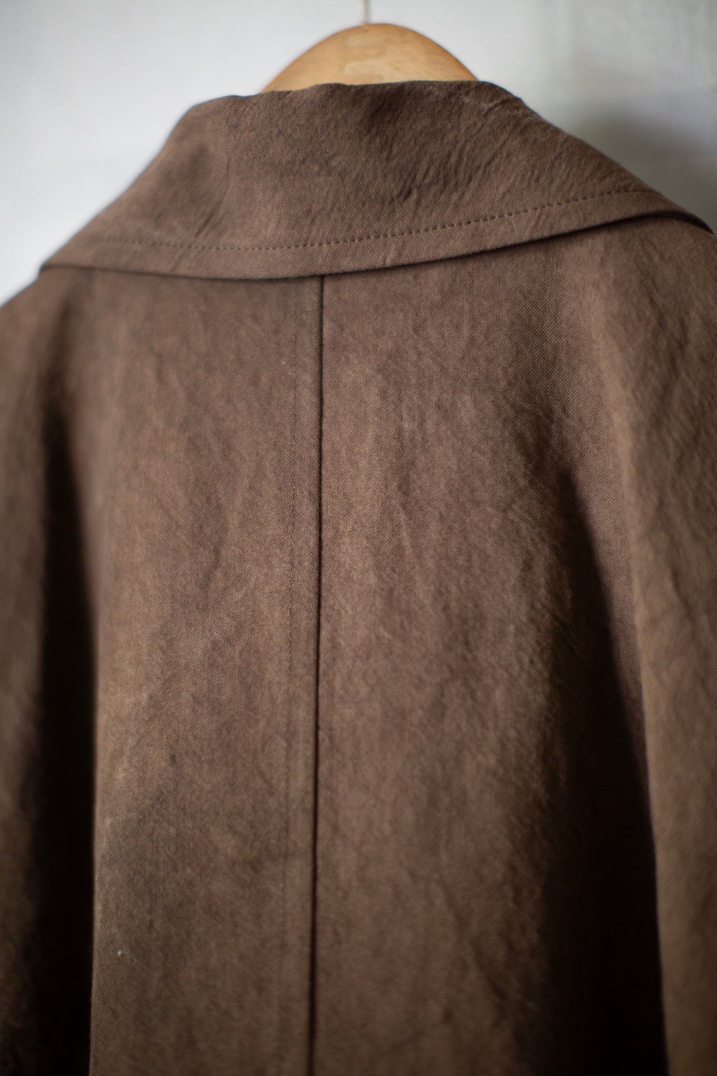 mud cotton paper twill oversized coat