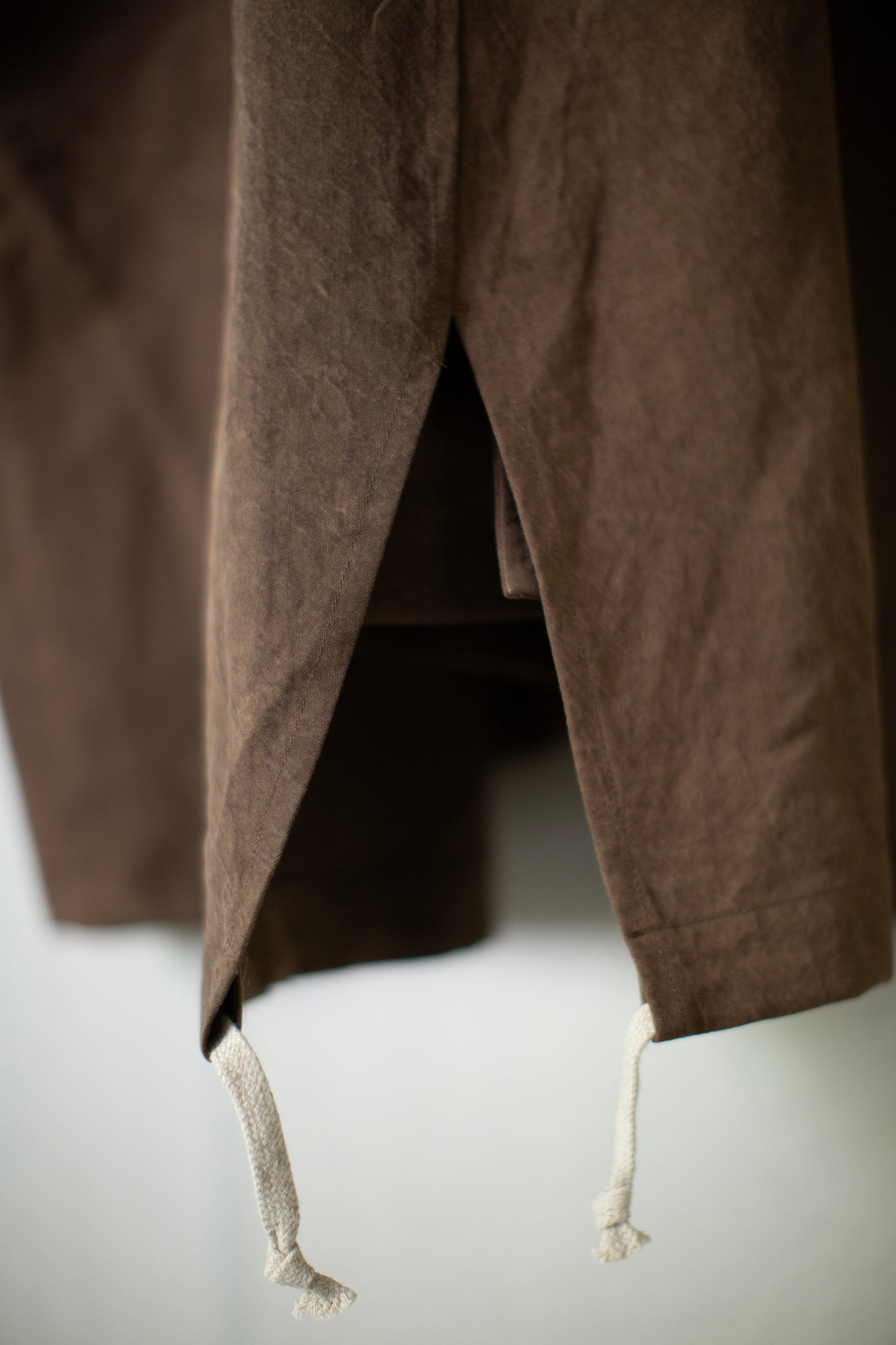 mud cotton paper twill oversized coat