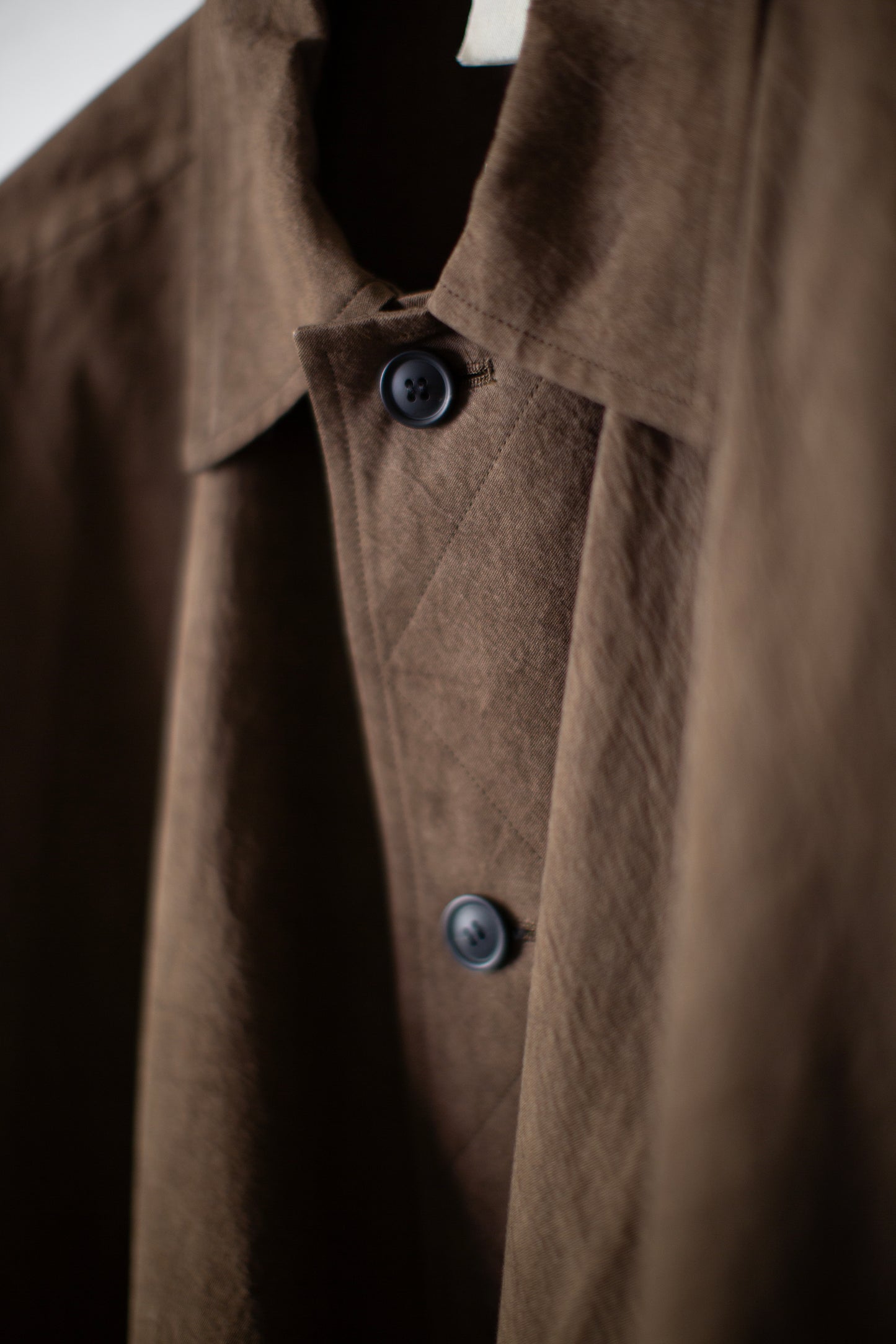 mud cotton paper twill oversized coat