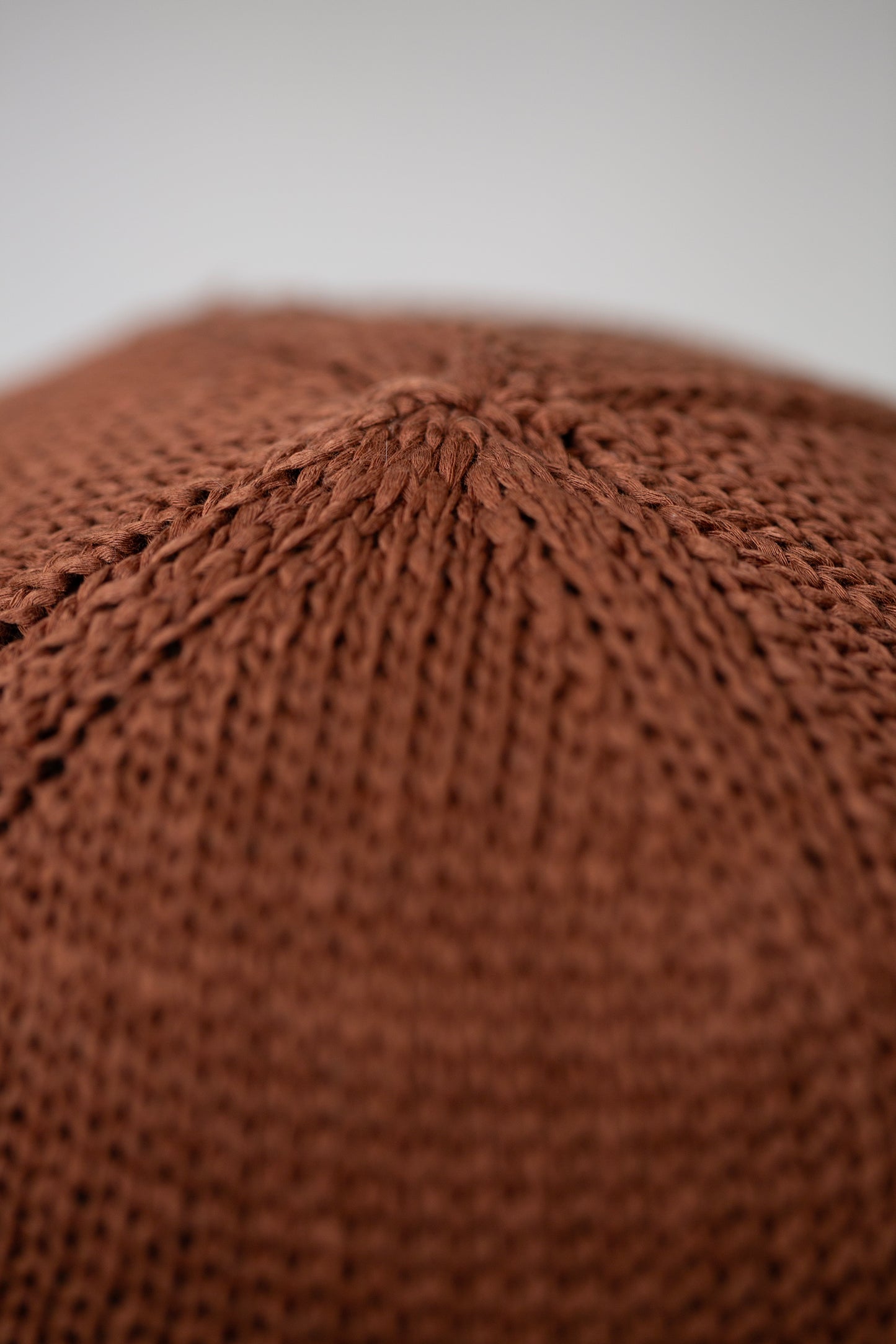 Cacao hand knitted beanie