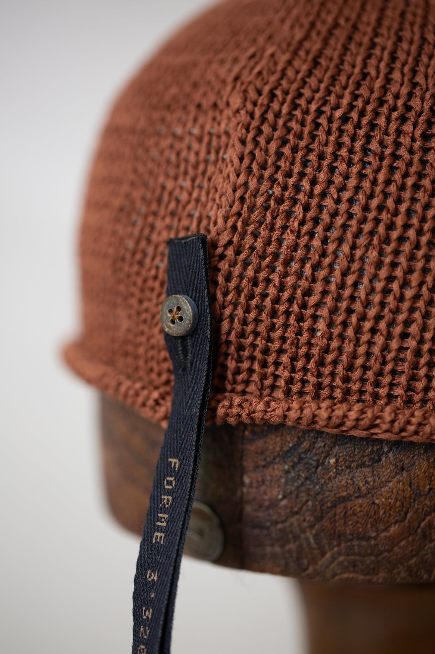 Cacao hand knitted beanie