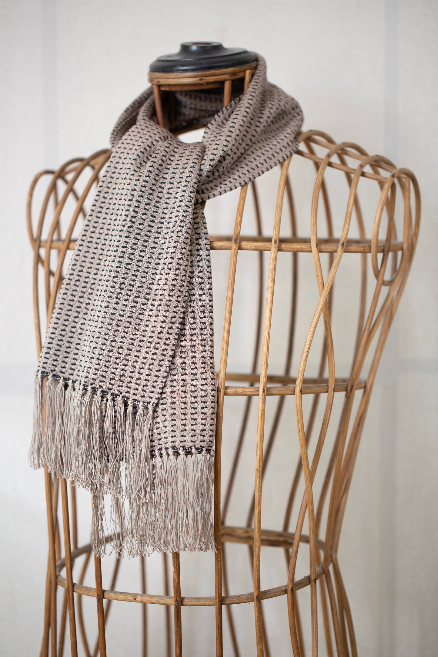 Beige silk stole