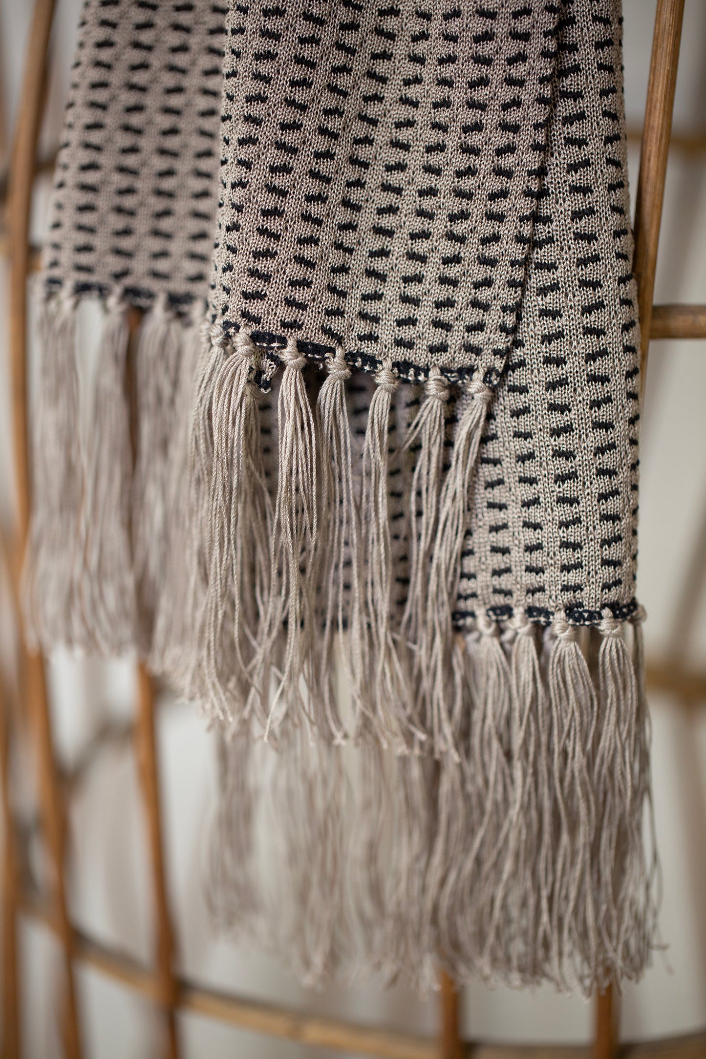 Beige silk stole