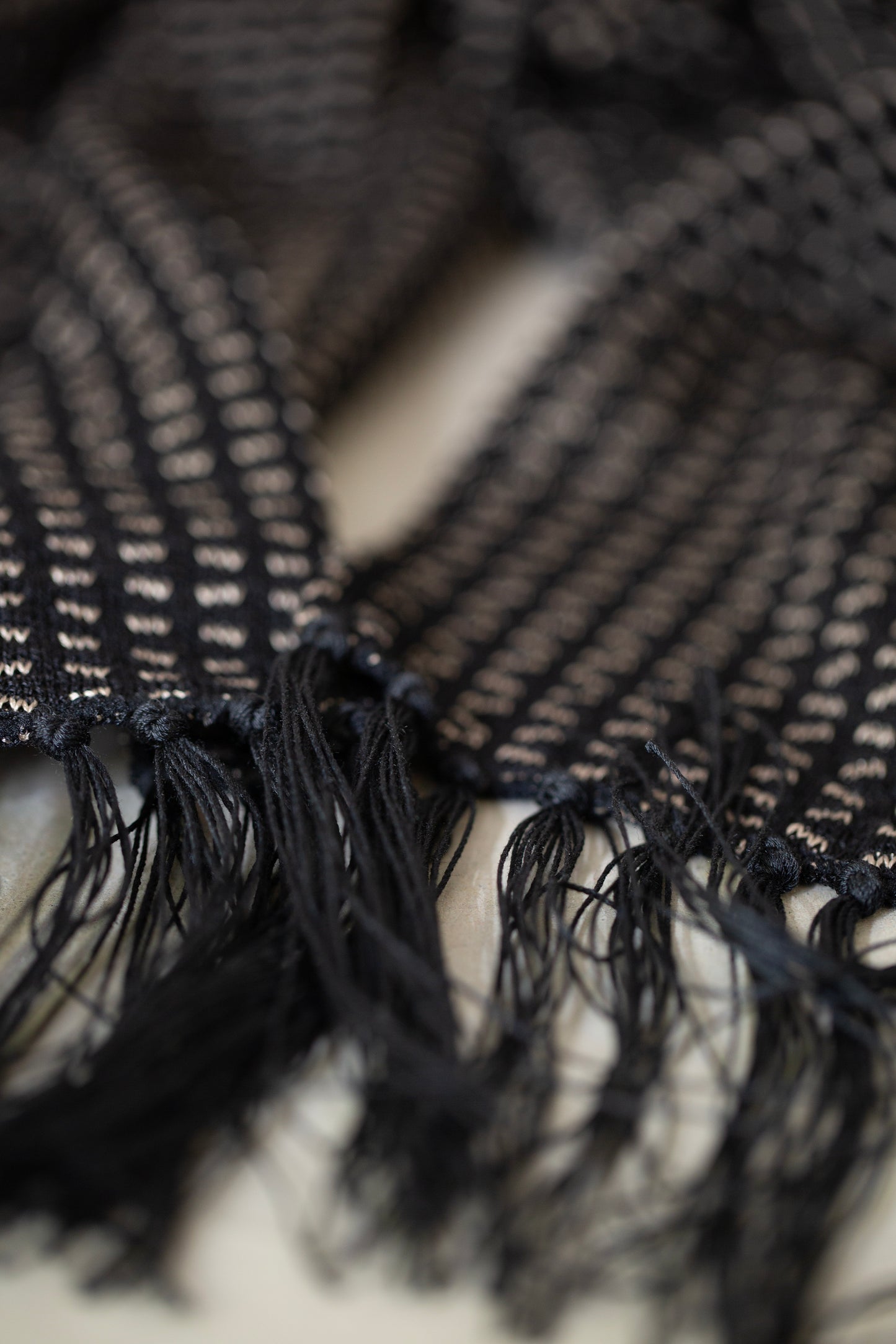 Black silk stole
