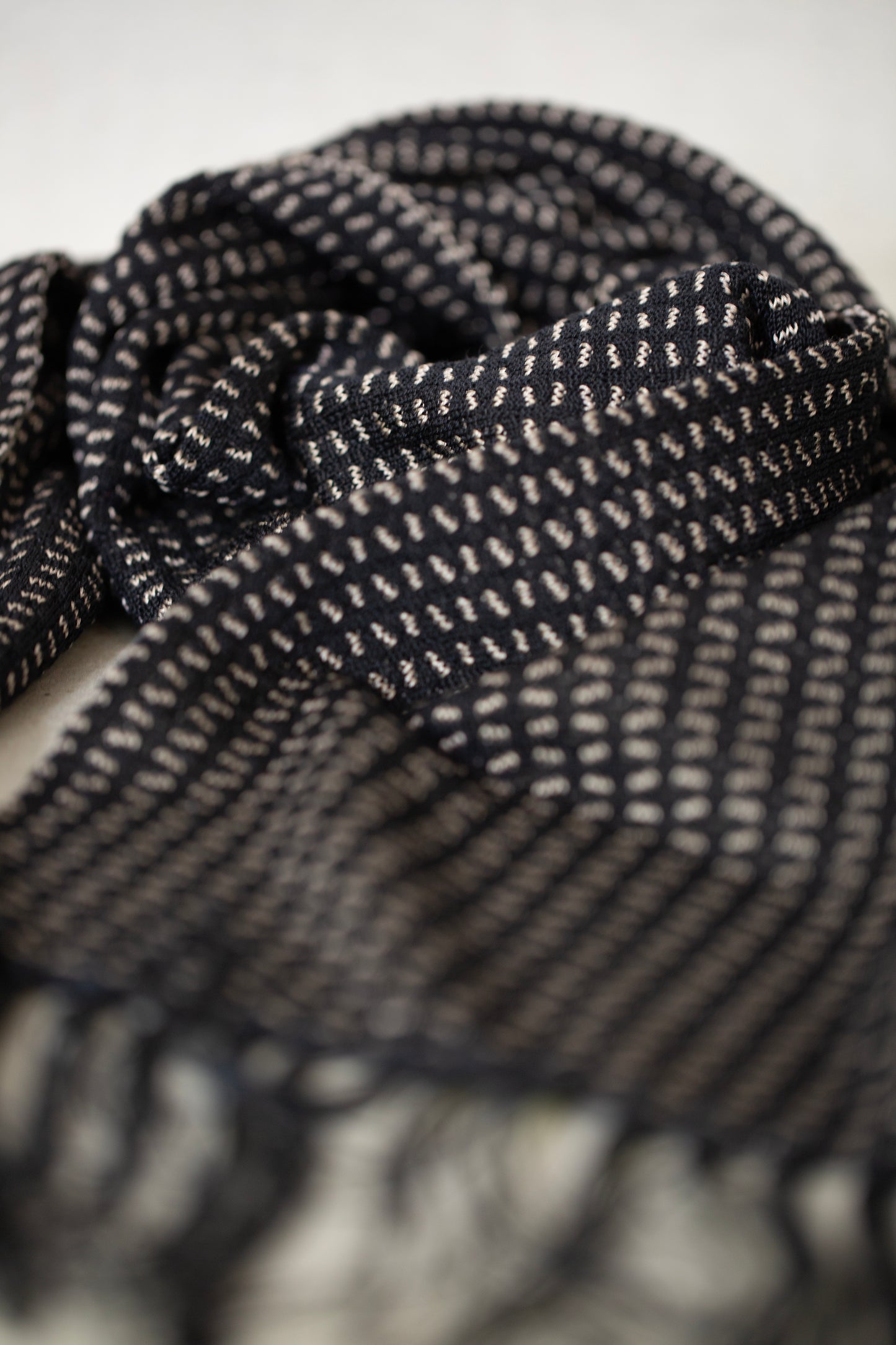 Black silk stole