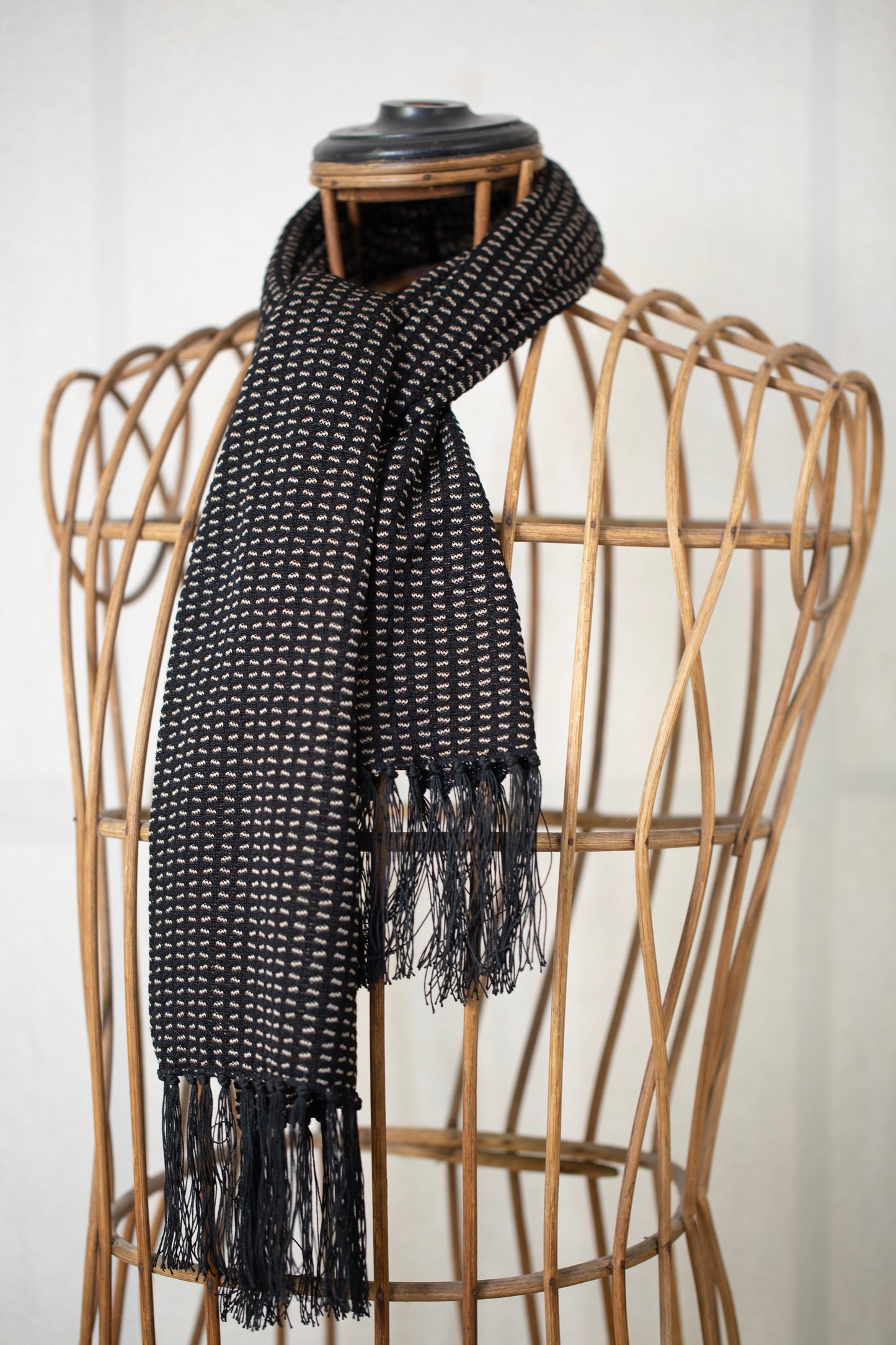 Black silk stole