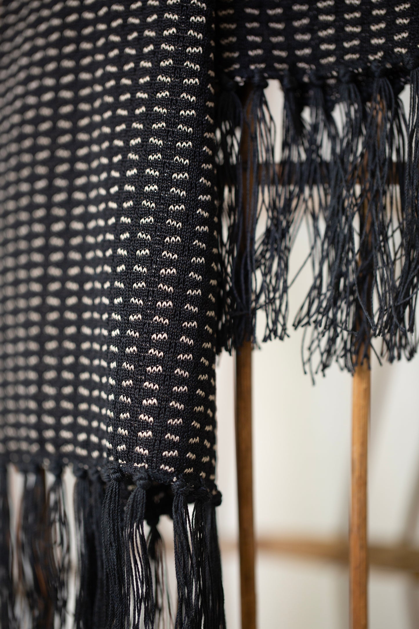 Black silk stole