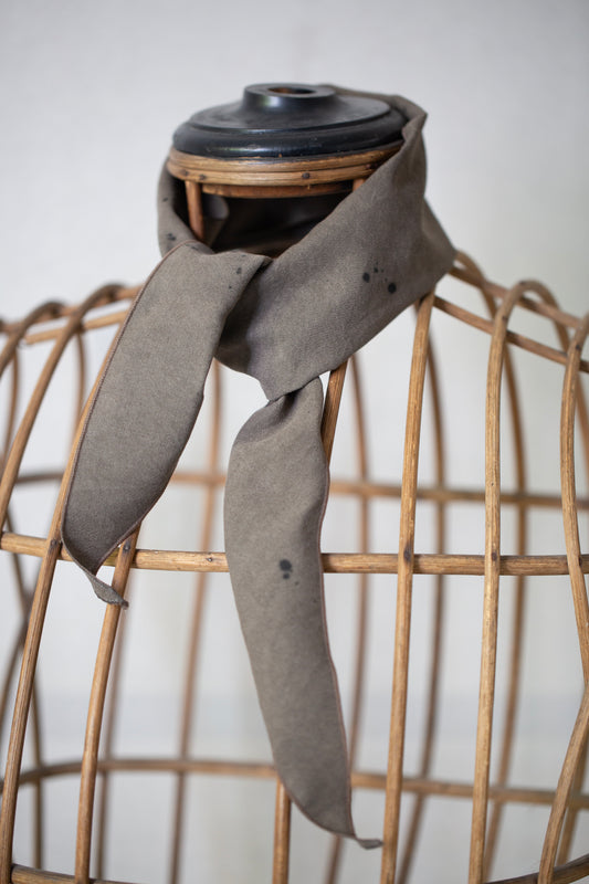 Black Rice x Walnut x Sumi Ink Short Scarf