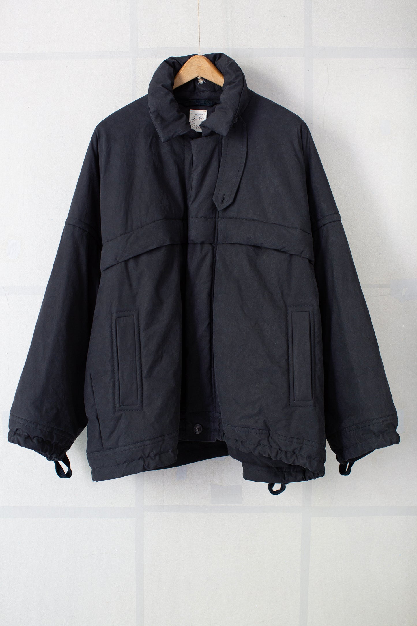 JACKET#67 - PADDED DEEP BLACK TIME WASHED CANVAS