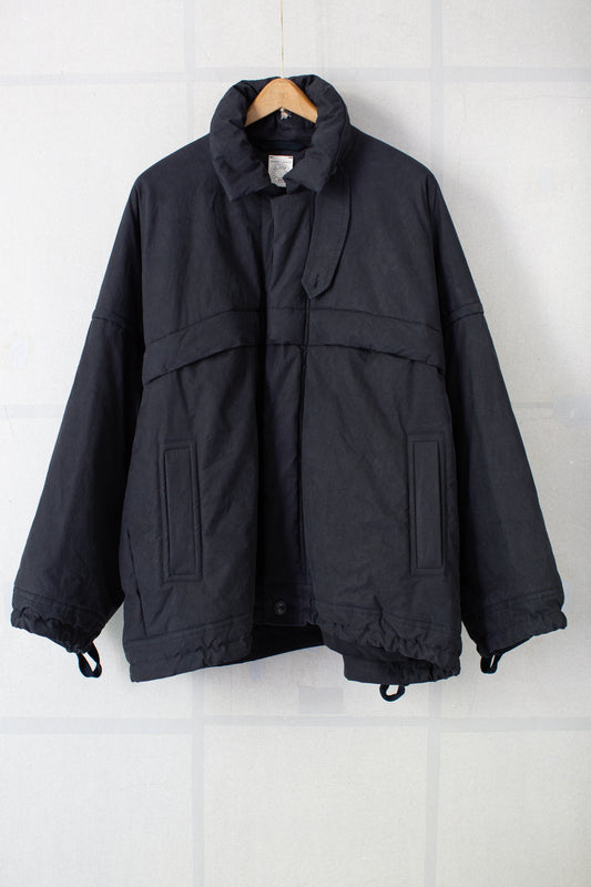 JACKET#67 - PADDED DEEP BLACK TIME WASHED CANVAS