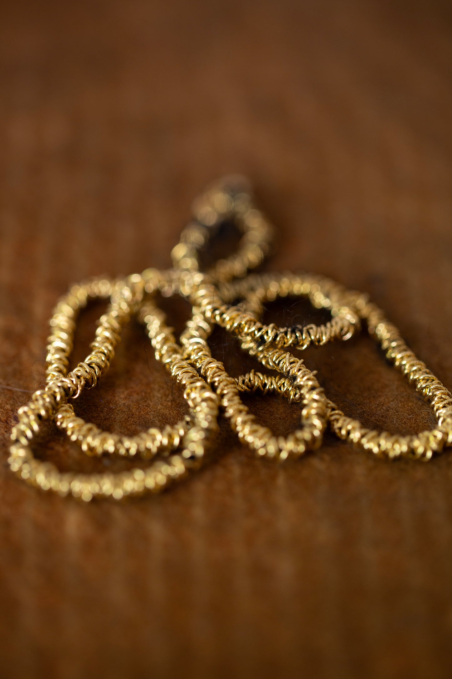 Gathered Necklace in gold plated silver