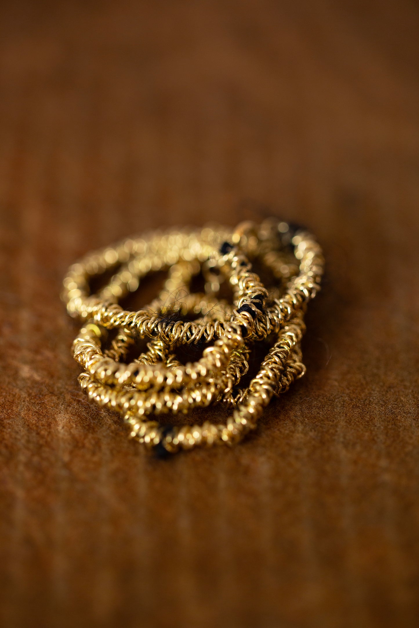 Gathered Necklace in gold plated silver