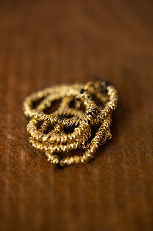 Gathered Necklace in gold plated silver