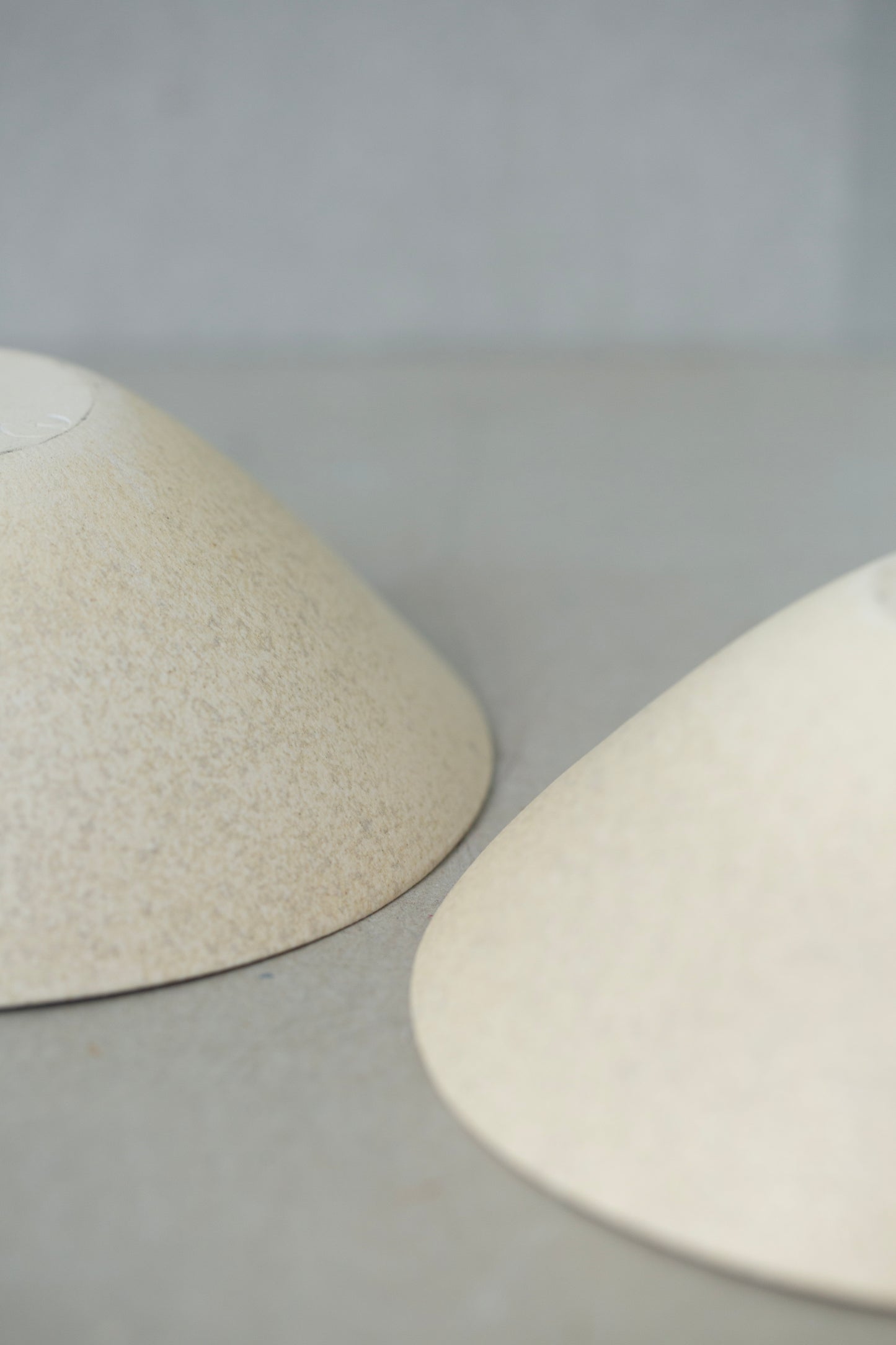 White ceramic bowls by Ciprian Tocu