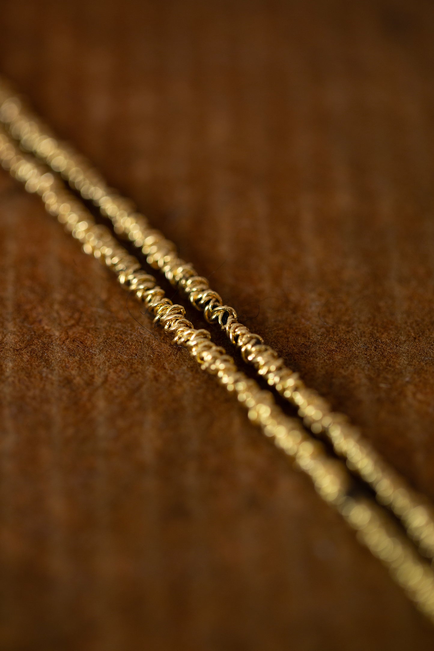 Gathered Necklace in gold plated silver