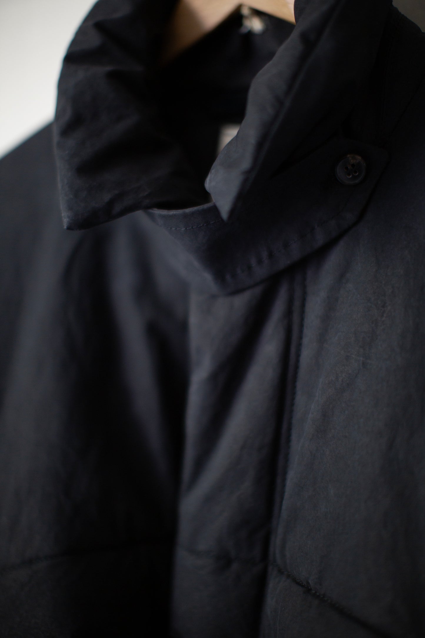 JACKET#67 - PADDED DEEP BLACK TIME WASHED CANVAS