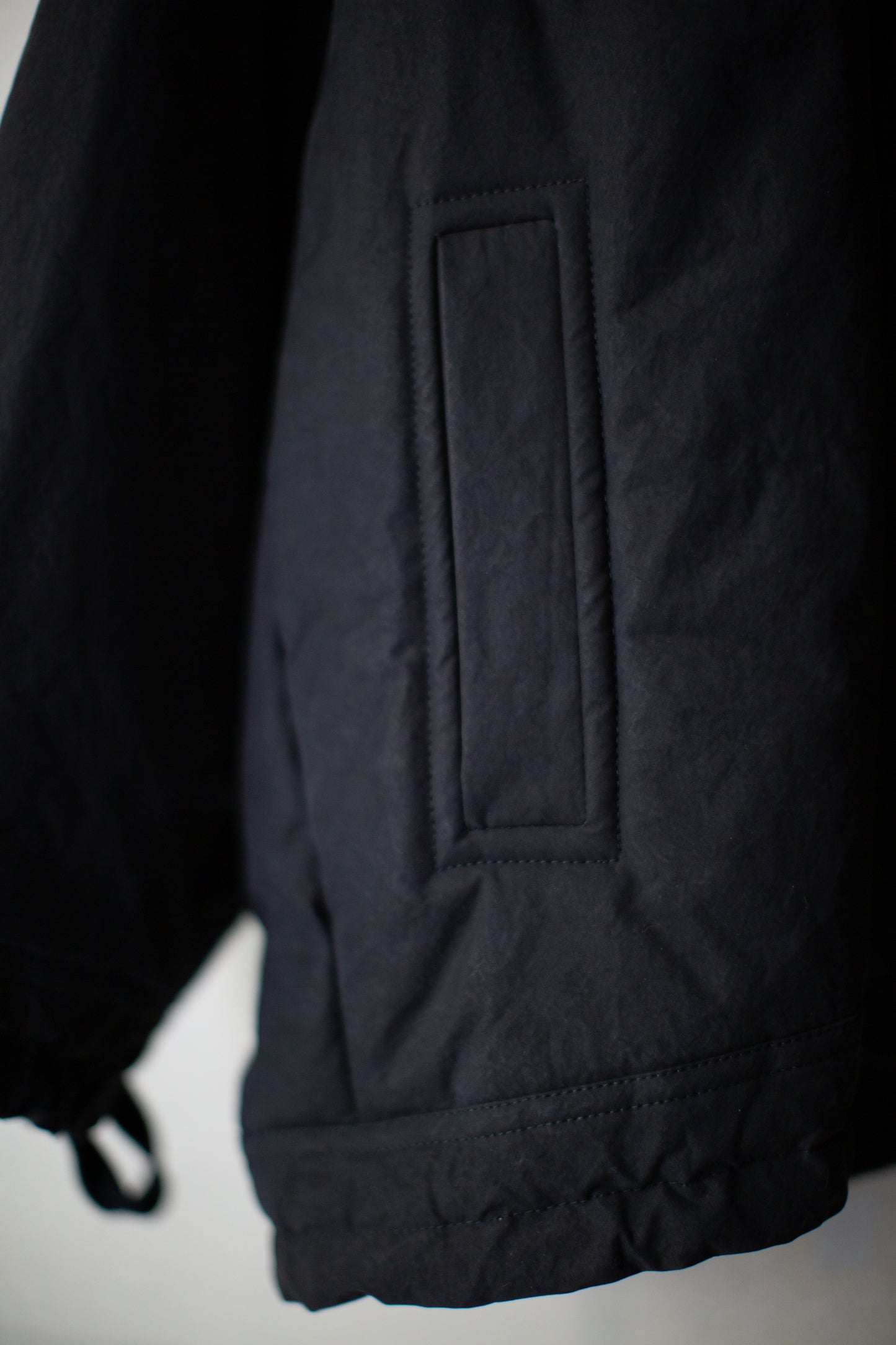 JACKET#67 - PADDED DEEP BLACK TIME WASHED CANVAS
