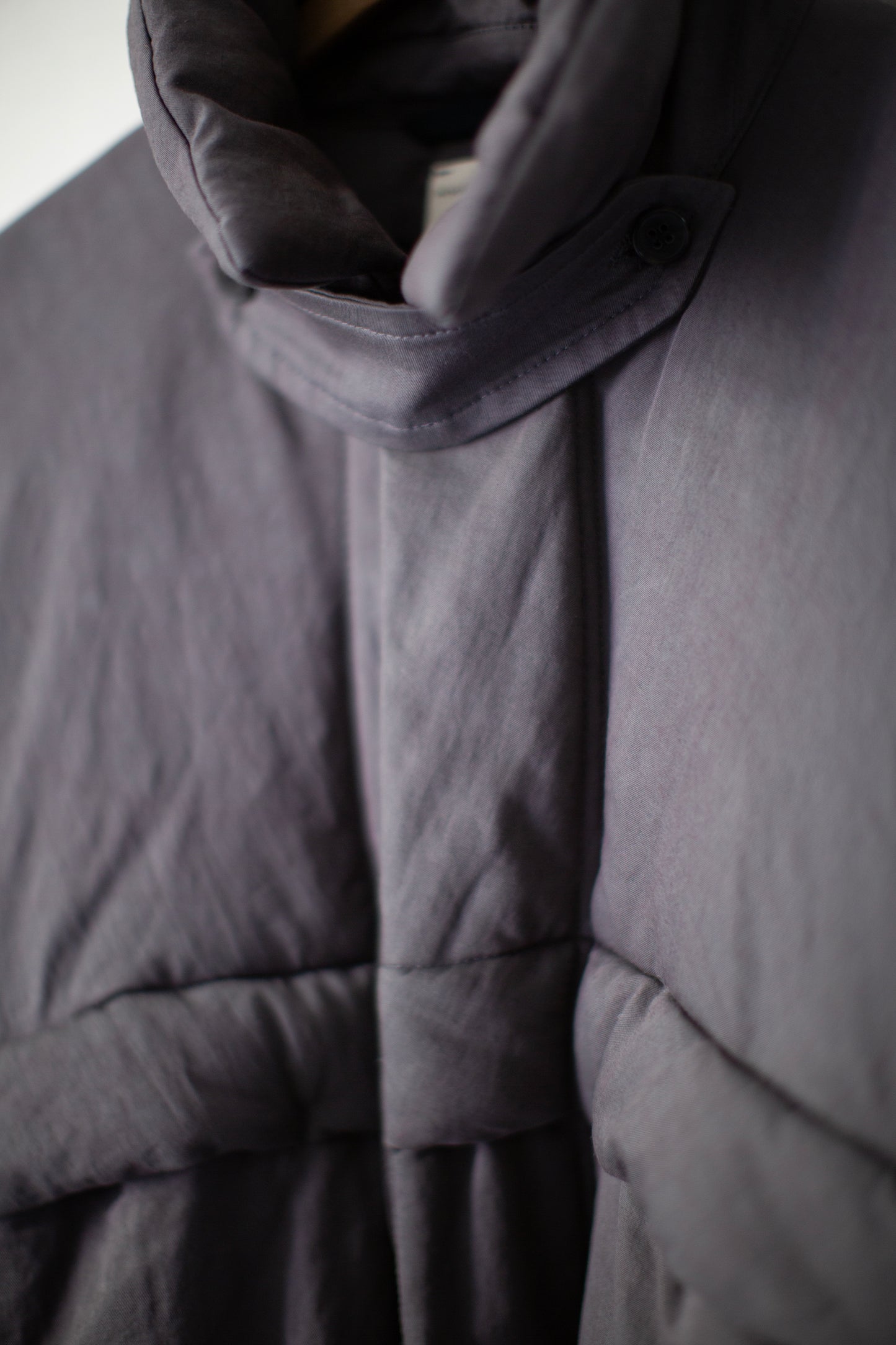 JACKET#67 - PADDED LEAD COTTON WOOL RAMIE FINE TWILL