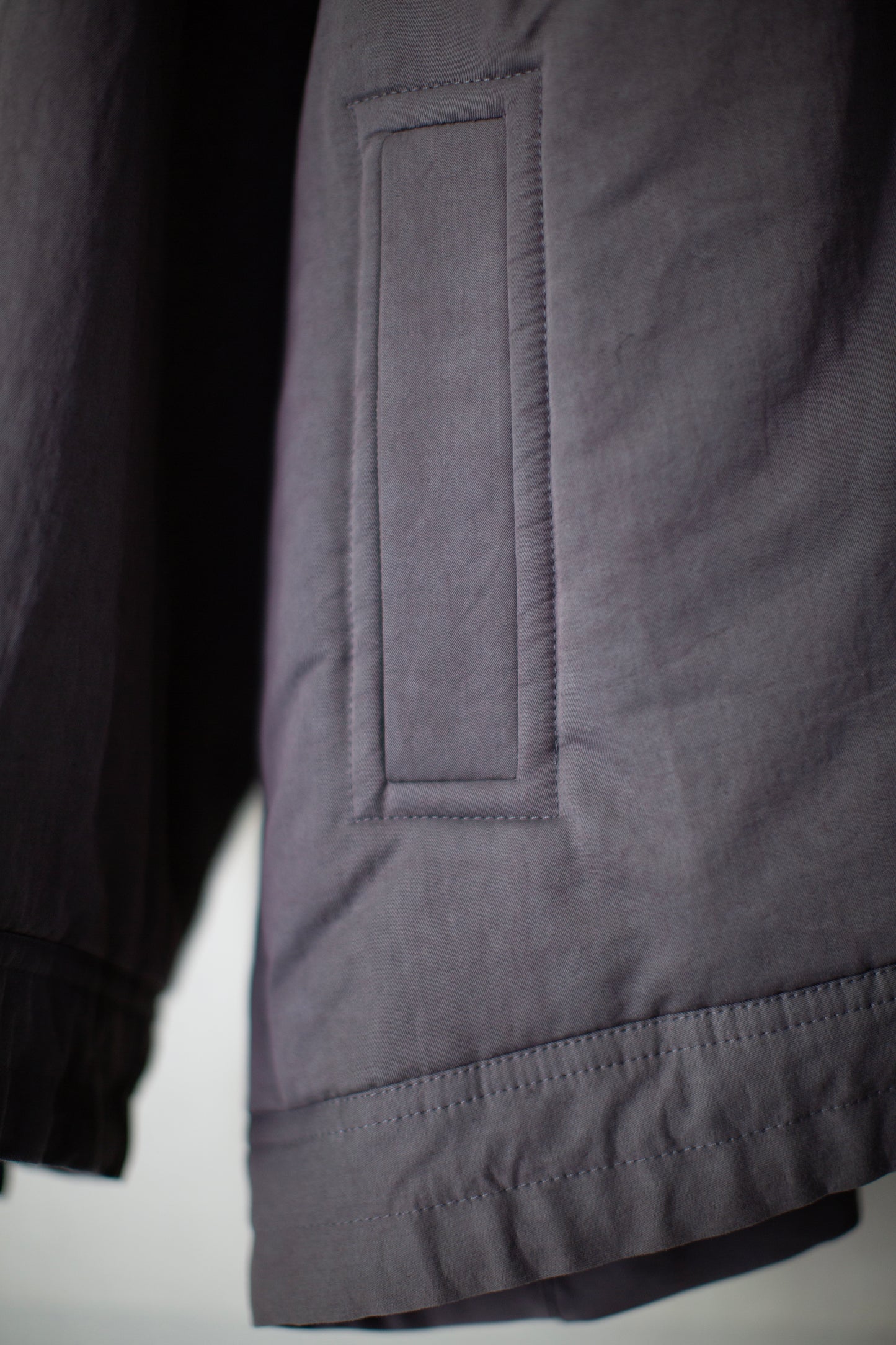 JACKET#67 - PADDED LEAD COTTON WOOL RAMIE FINE TWILL