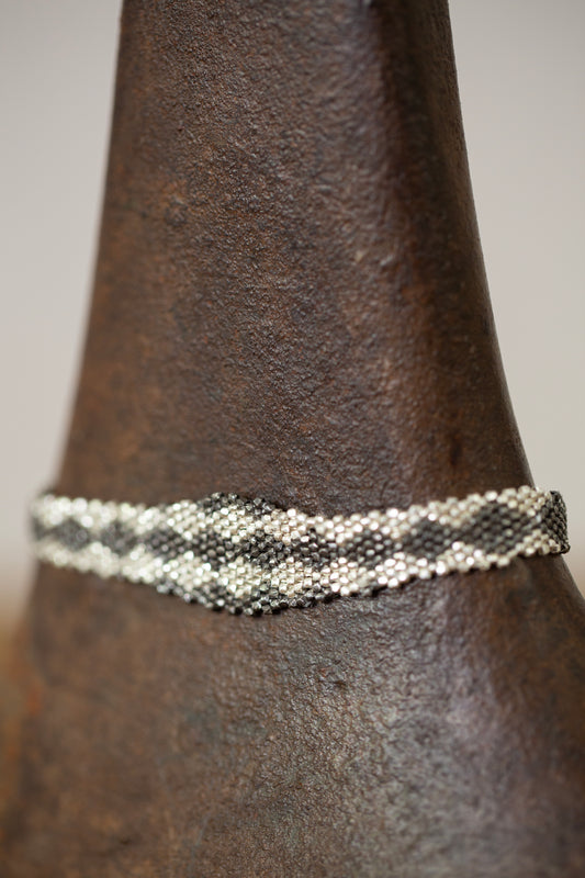 Silver beads bracelet