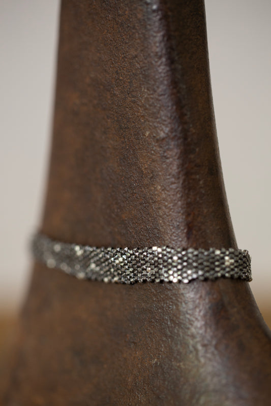 Silver beads bracelet