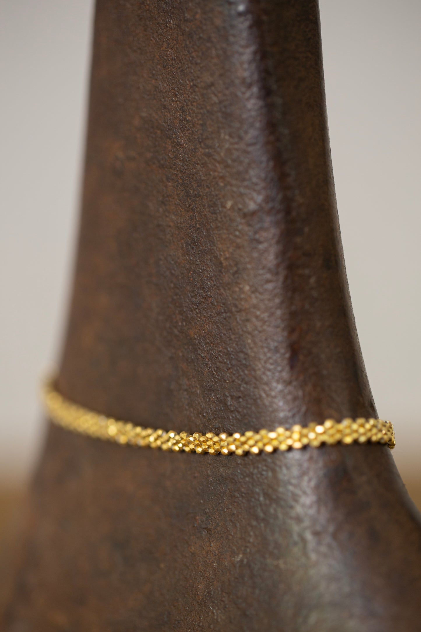 Gold plated beads bracelet