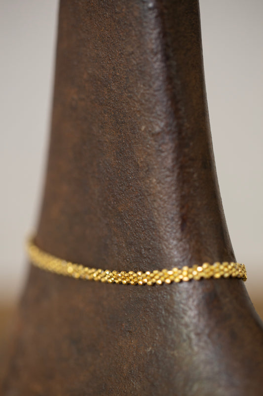 Gold plated beads bracelet