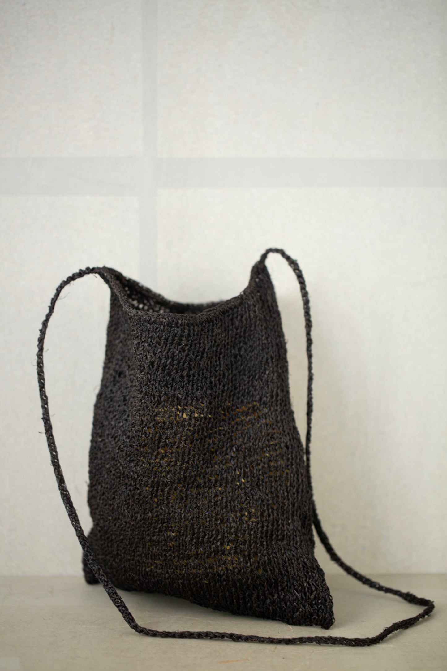 small hemp bag kaki shibu black