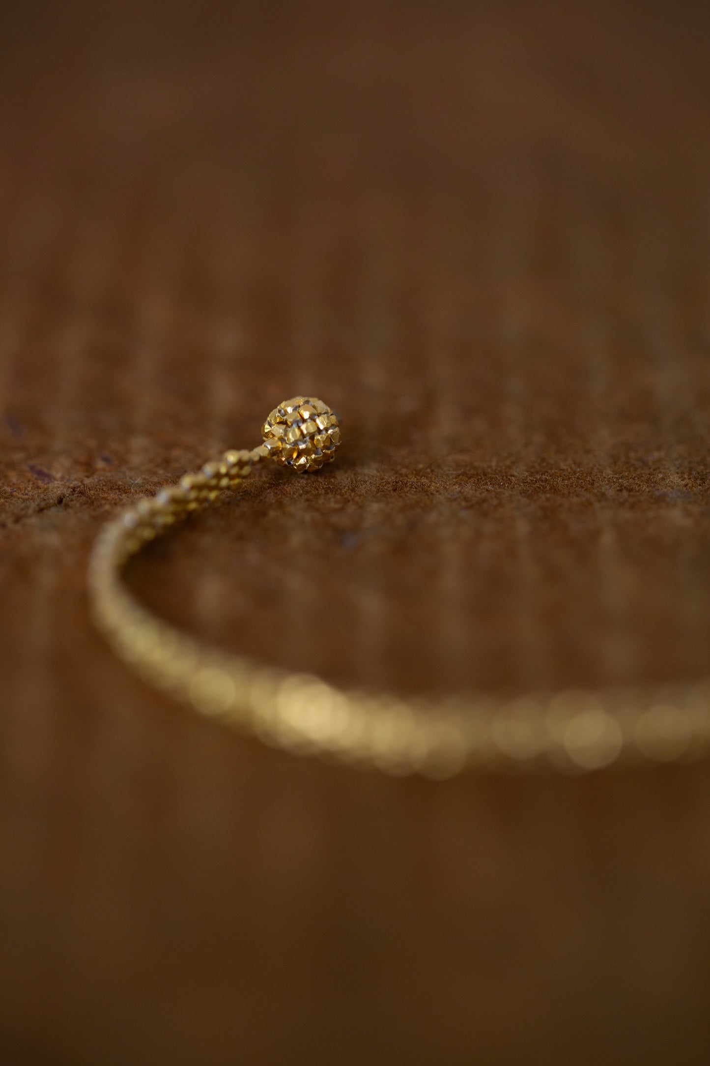 Gold plated beads bracelet
