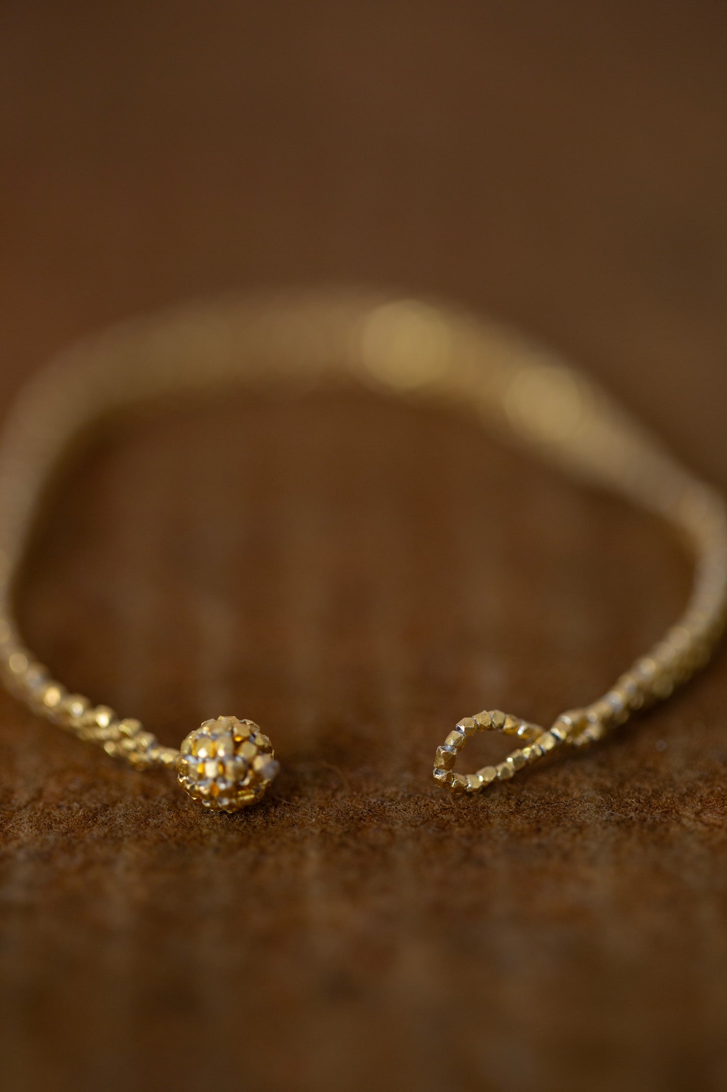 Gold plated beads bracelet