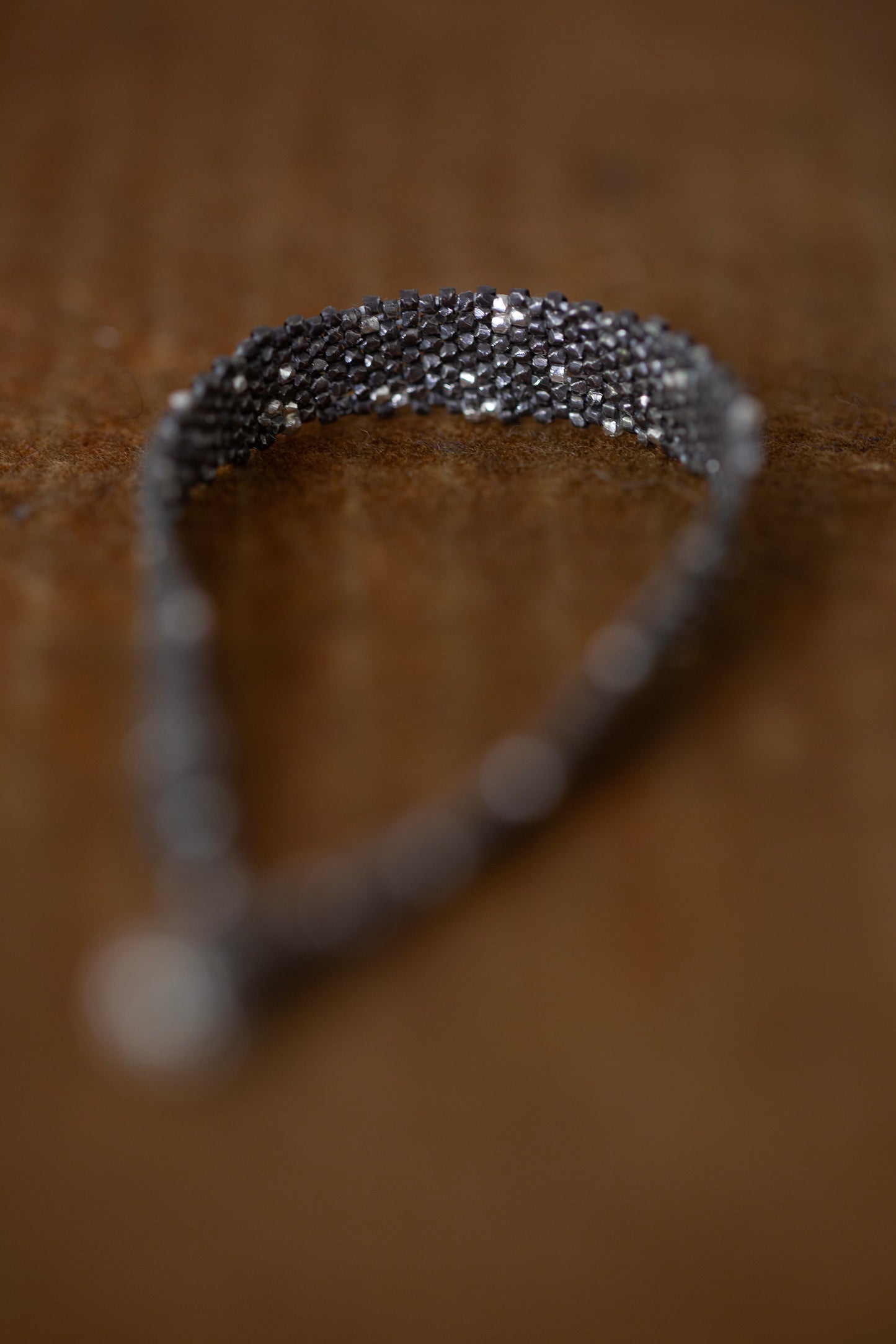 Silver beads bracelet