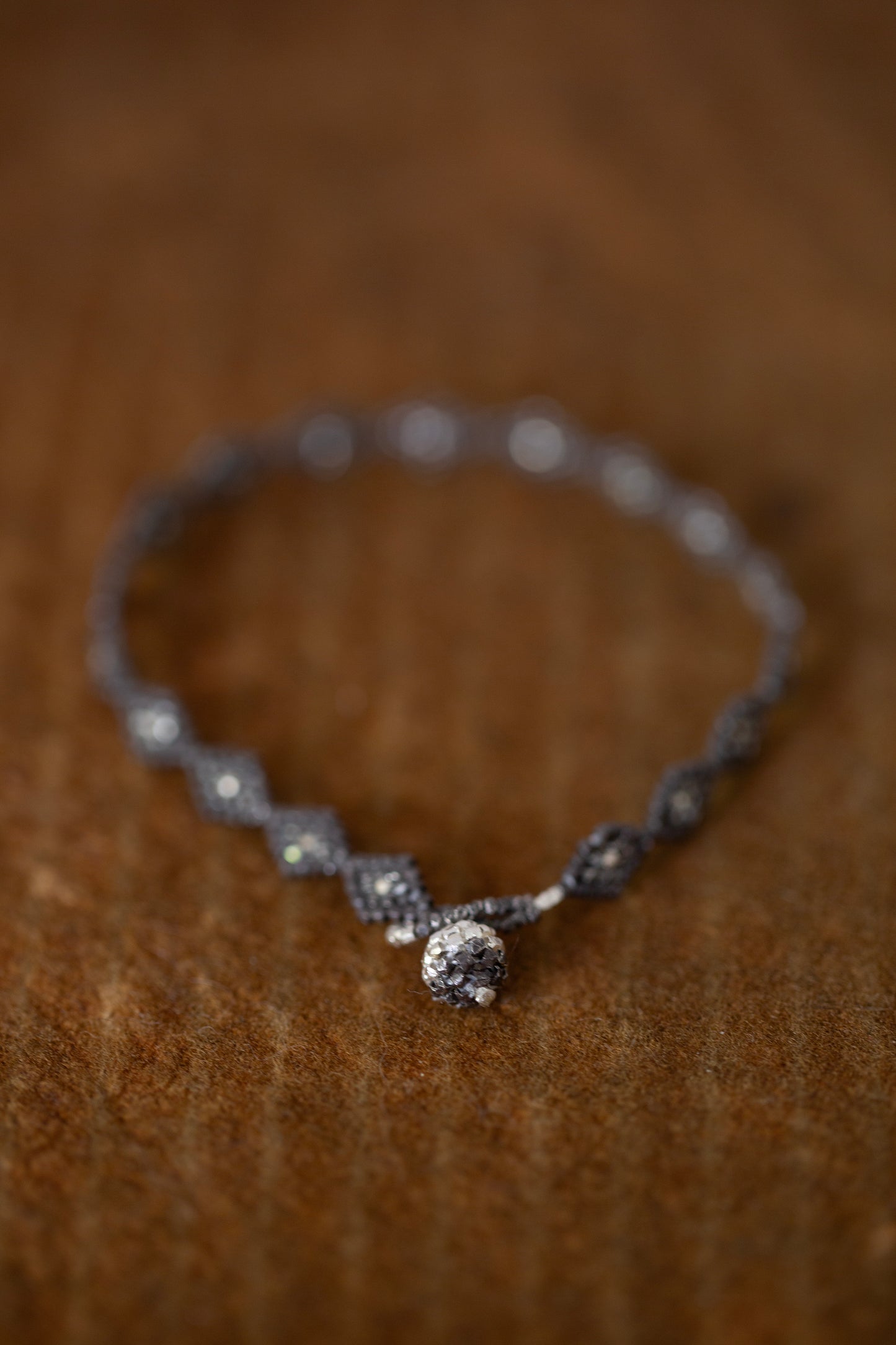 Silver beads bracelet