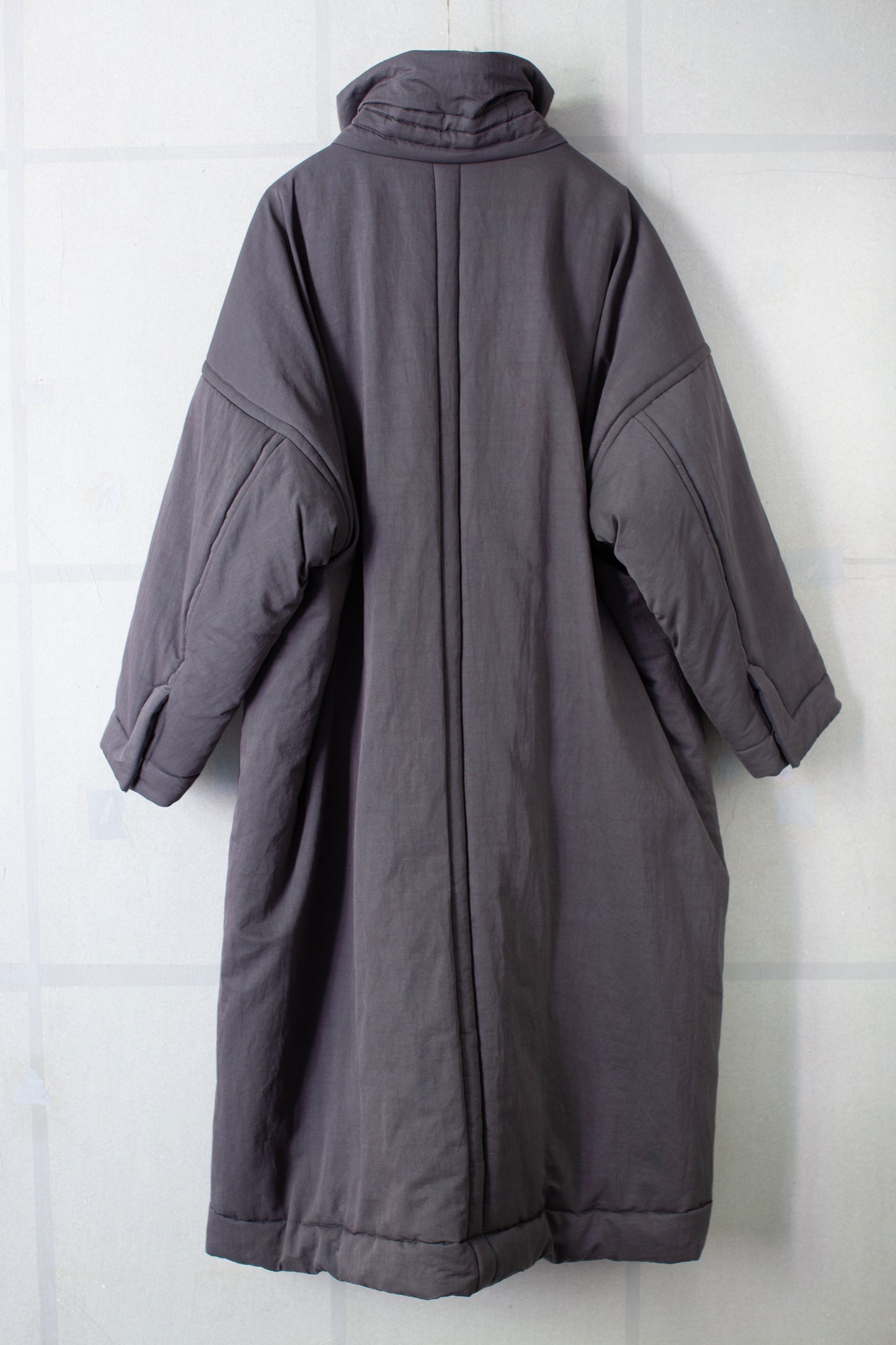 COAT#36 - PADDED LEAD COTTON WOOL RAMIE FINE TWILL