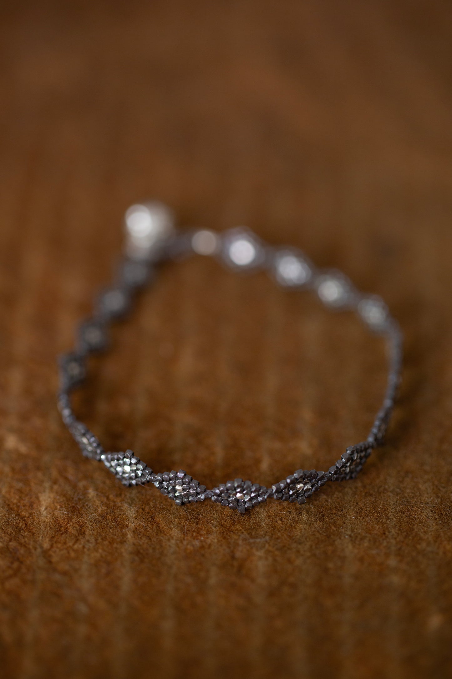 Silver beads bracelet
