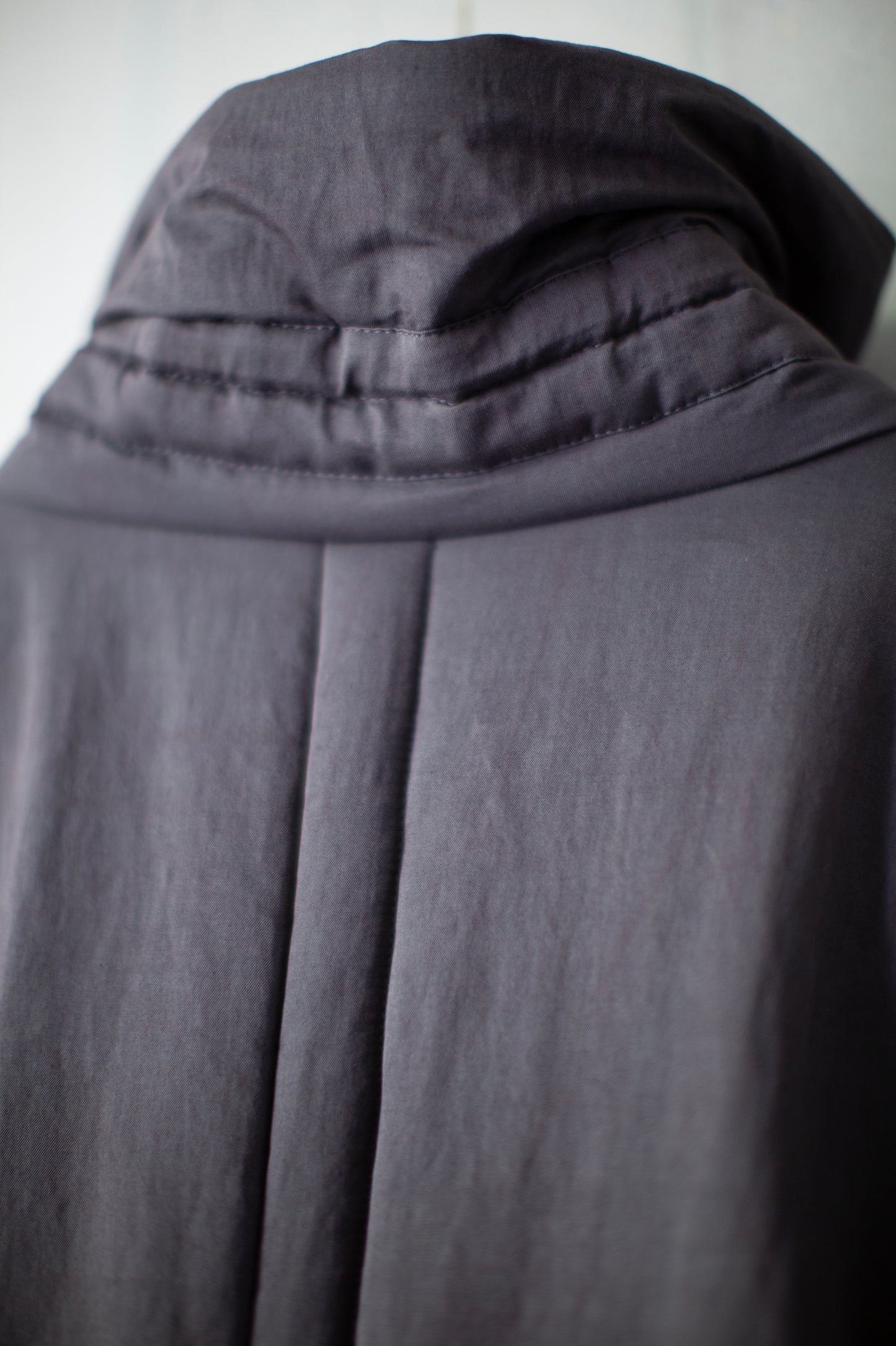 COAT#36 - PADDED LEAD COTTON WOOL RAMIE FINE TWILL