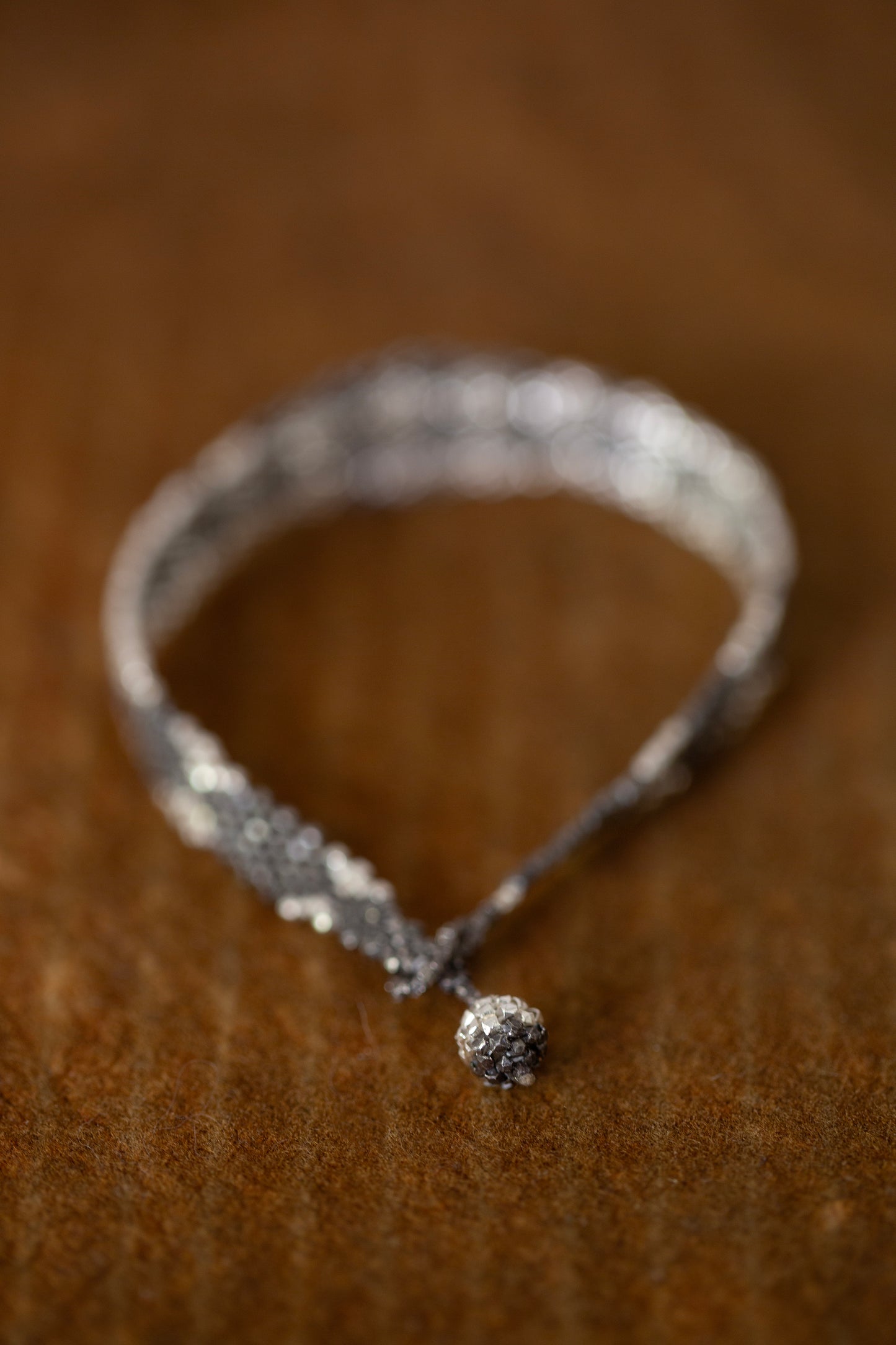 Silver beads bracelet