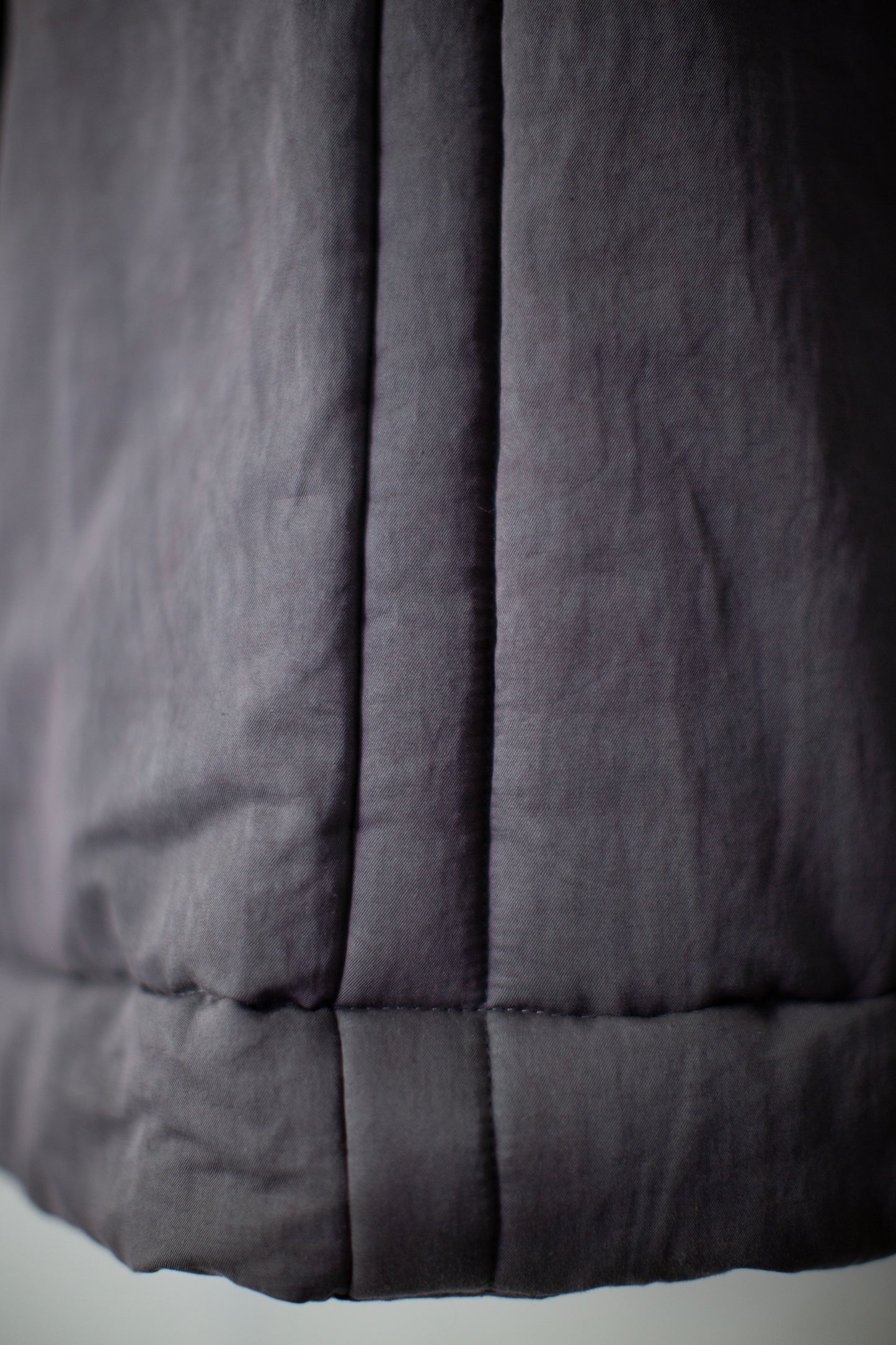 COAT#36 - PADDED LEAD COTTON WOOL RAMIE FINE TWILL