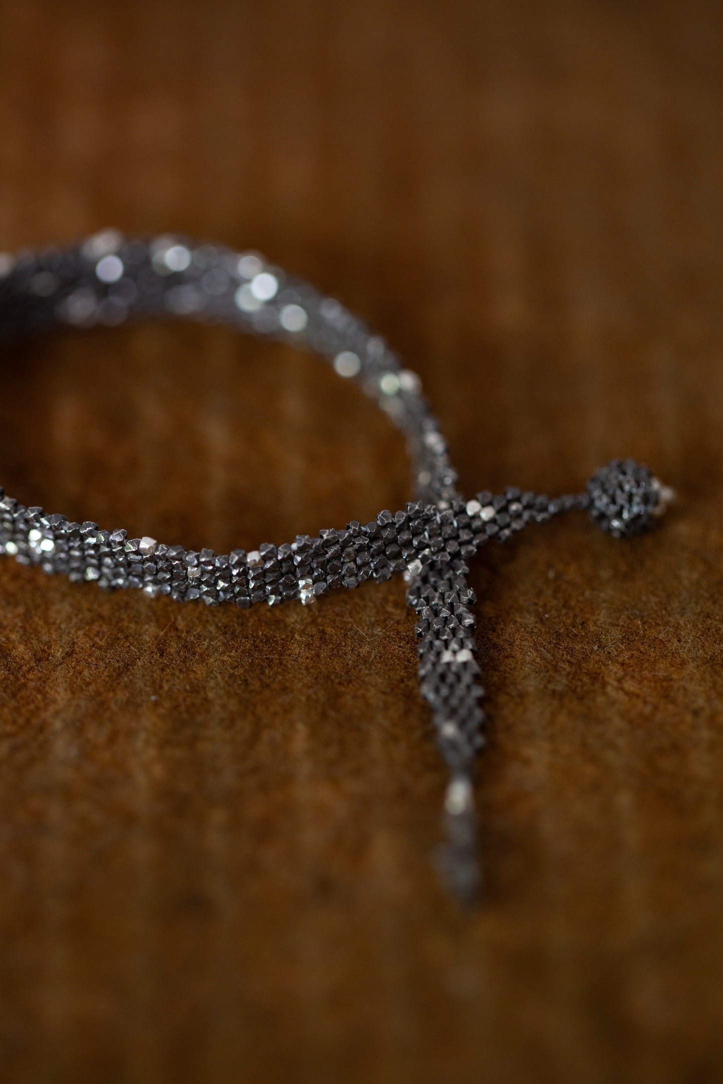 Silver beads bracelet