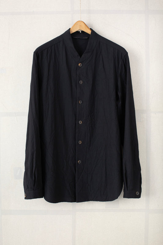 Black distressed outer shirt