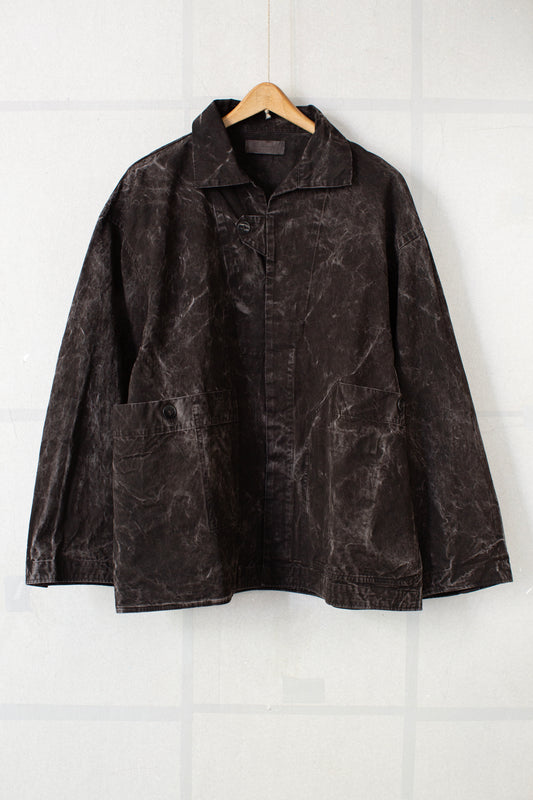 Meeting Jacket in Natural Dye Dark Mud Brown