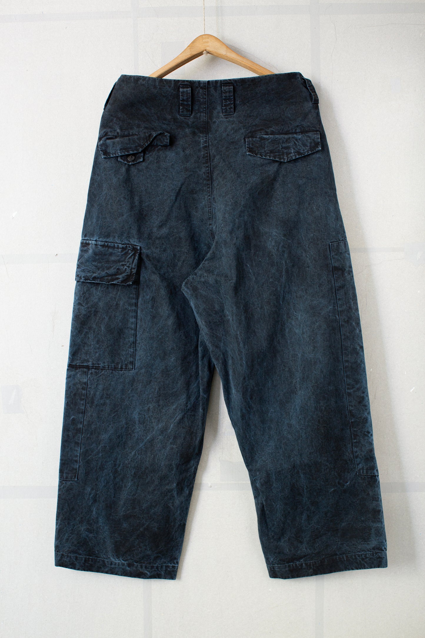 Double Knee Cargo Pants - Heavy Weight in Aizome Indigo & Dorozome Natural Dye