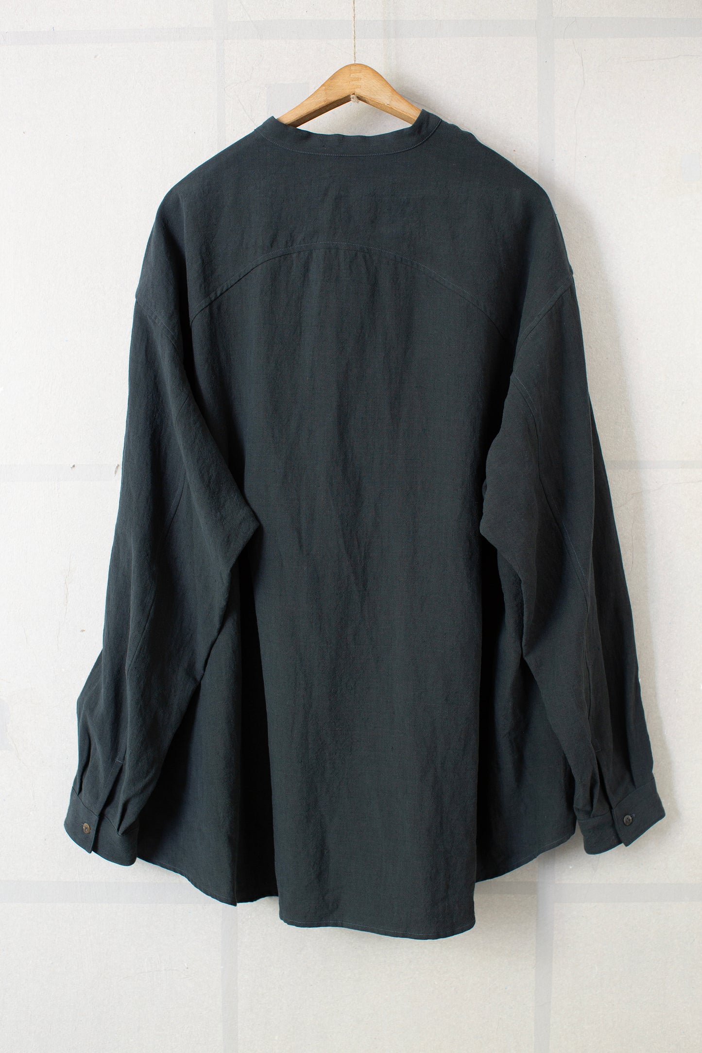 Deep Green Gray Jewelry Buttons Shirt