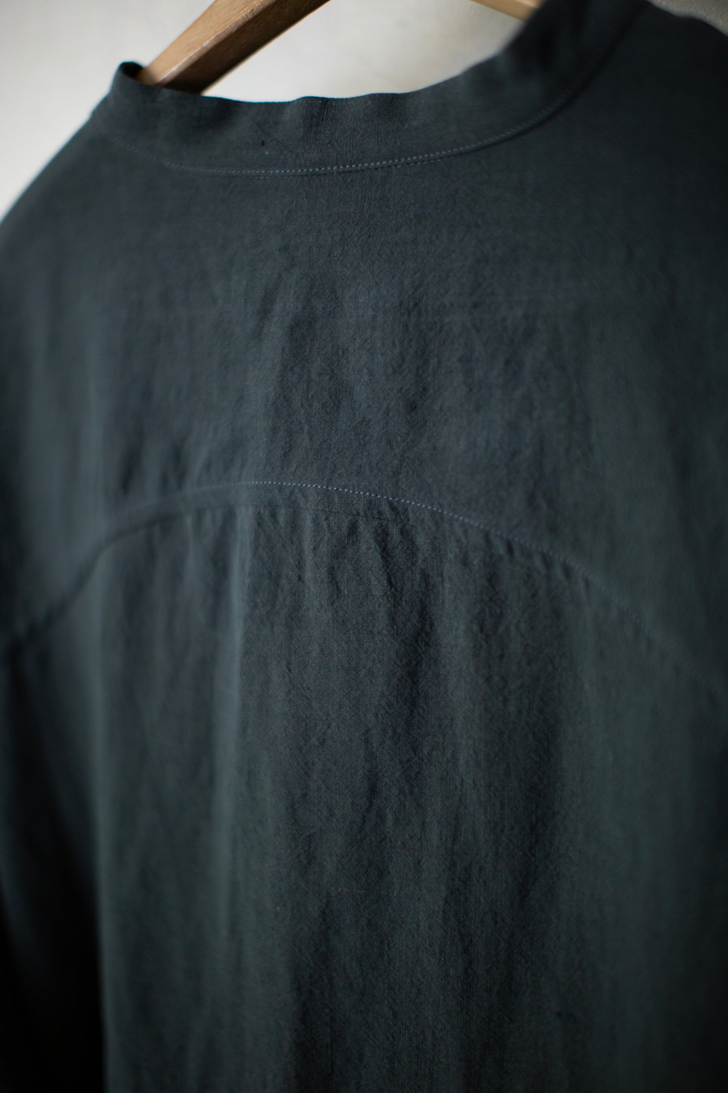 Deep Green Gray Jewelry Buttons Shirt
