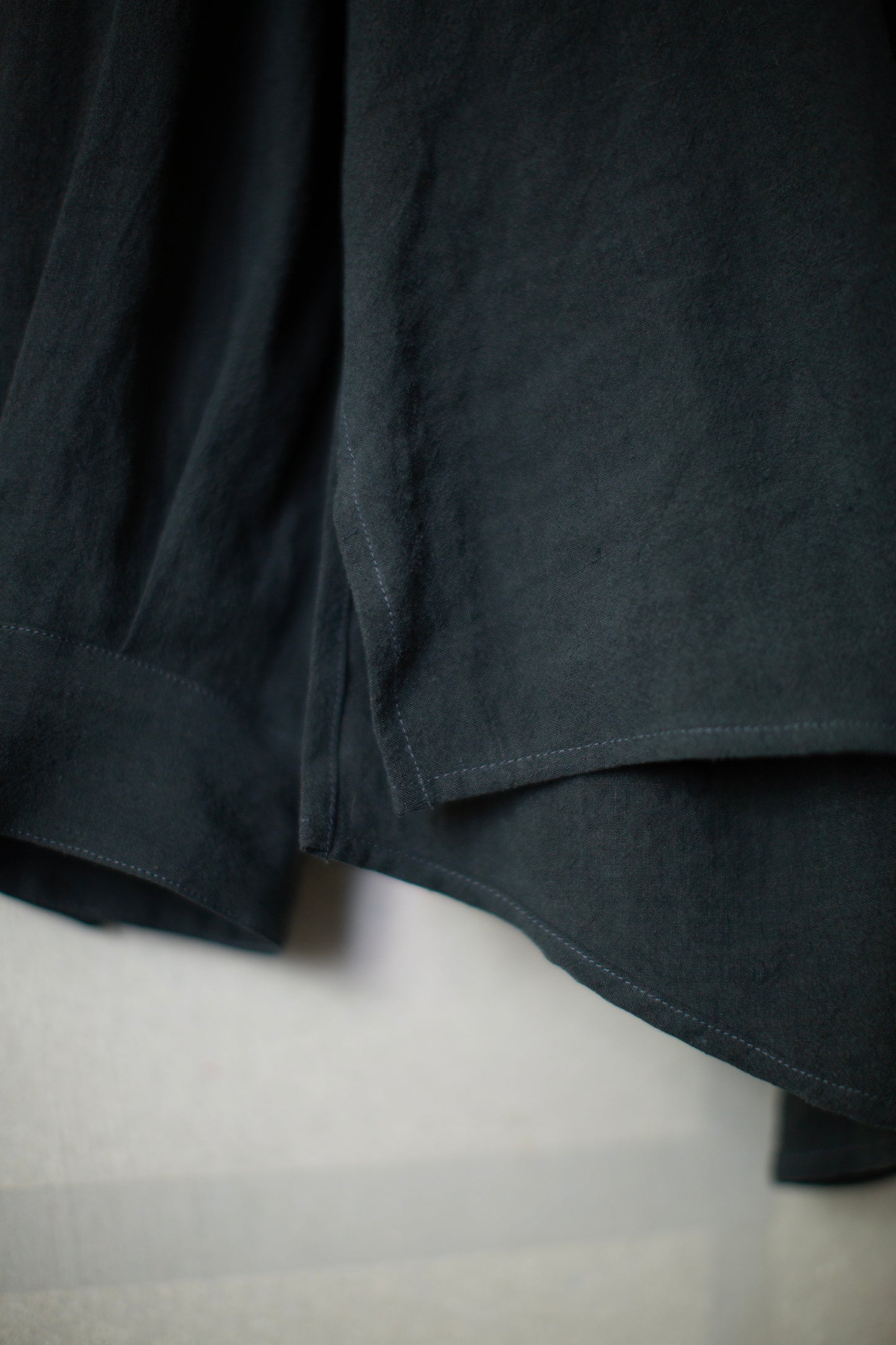 Deep Green Gray Jewelry Buttons Shirt
