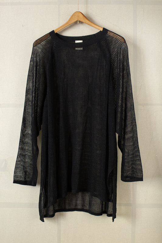 KNIT#69 - LINEN COTTON YARN BLACK