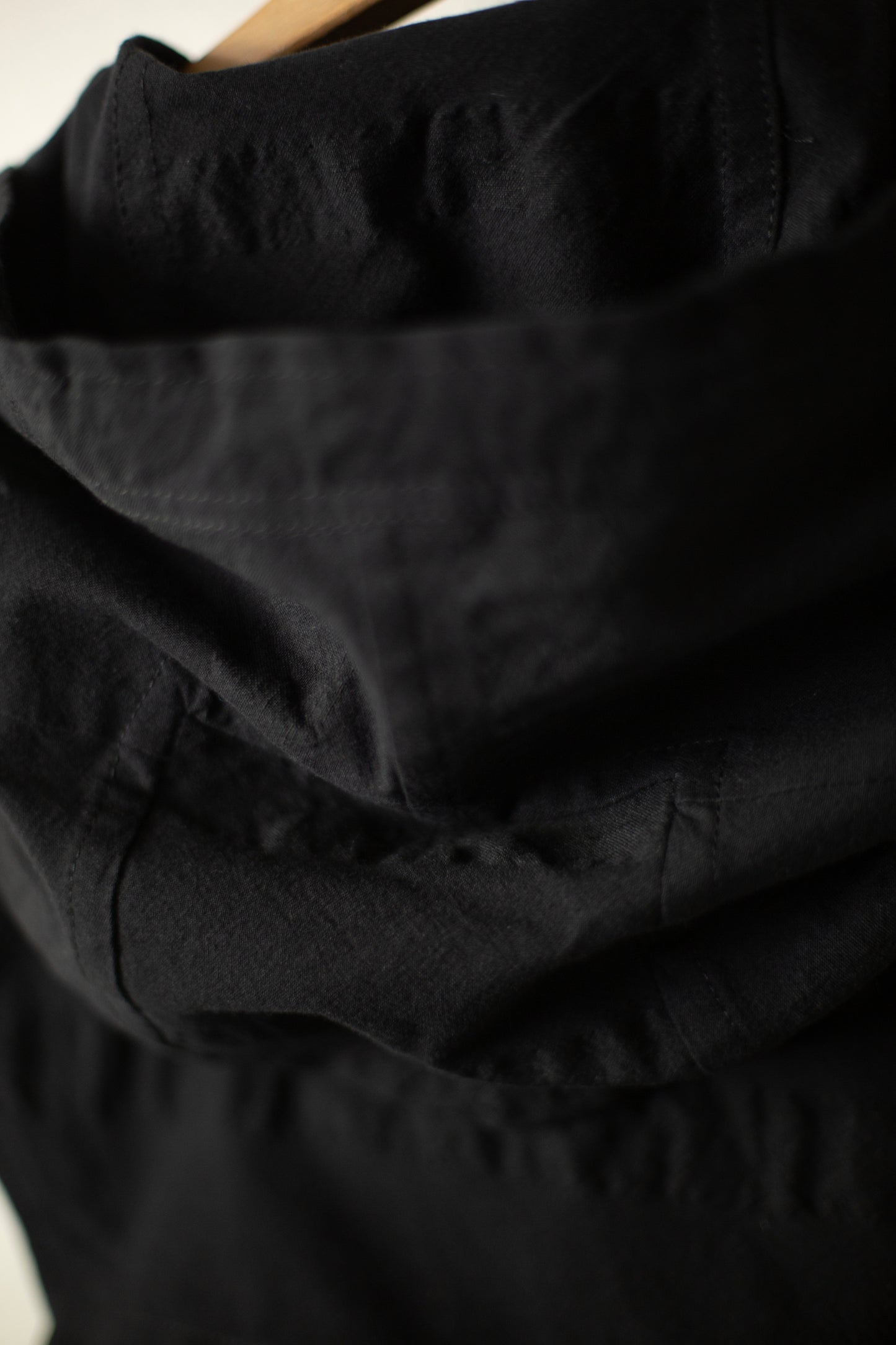 HOODPIECE#1 - BROAD STRIPE CLOTH BLACK
